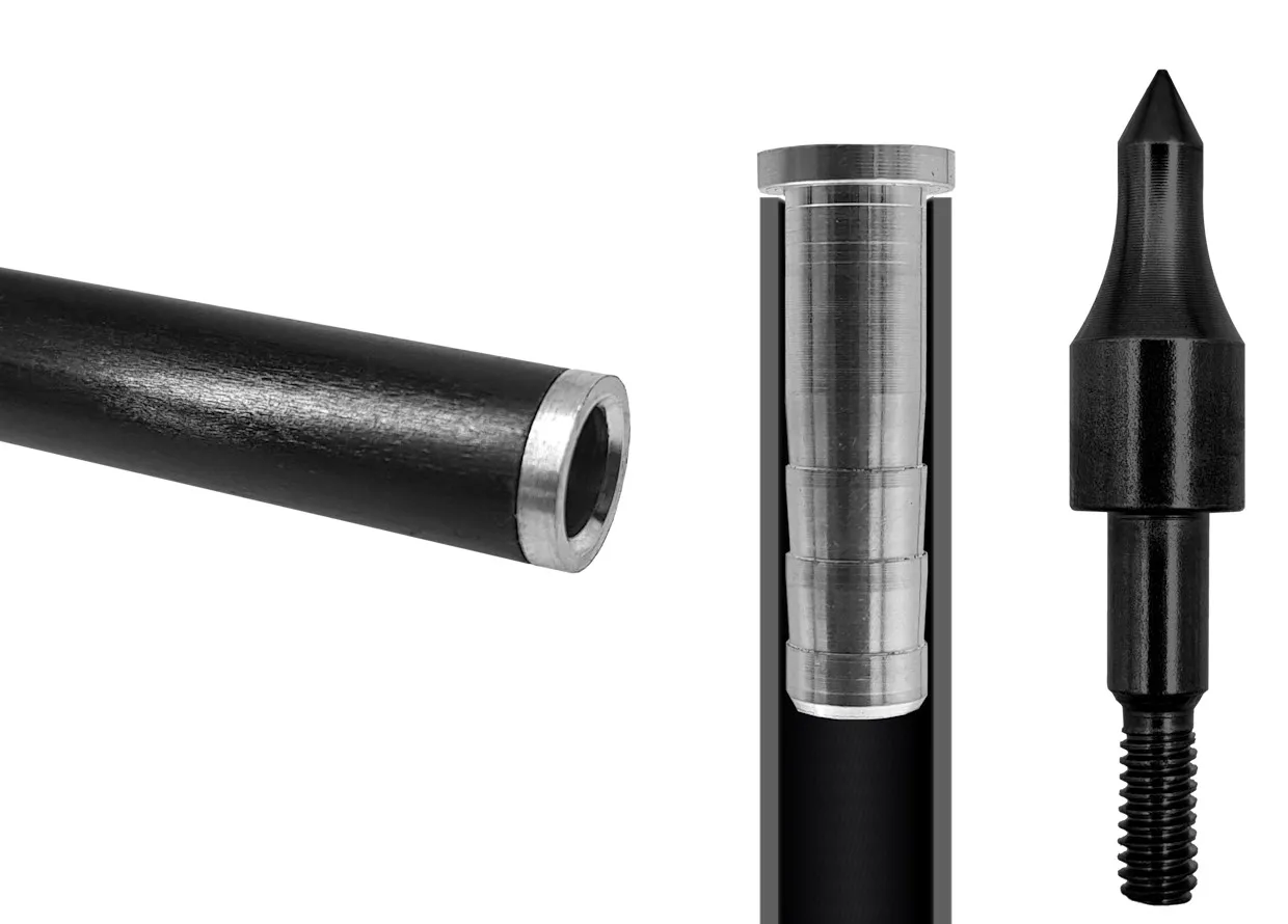 Стрела лучная фибергласс  Spark 500 оперение Parabolic 3"