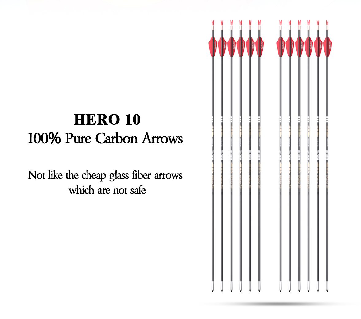 Стрела лучная спортивная Sanlida Hero 10 ID 3.2 12 шт.