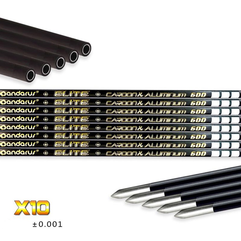 Трубка стрелы Pandarus X10 ELITE  Parallel Shaft 12 шт (карбон-алюминий)