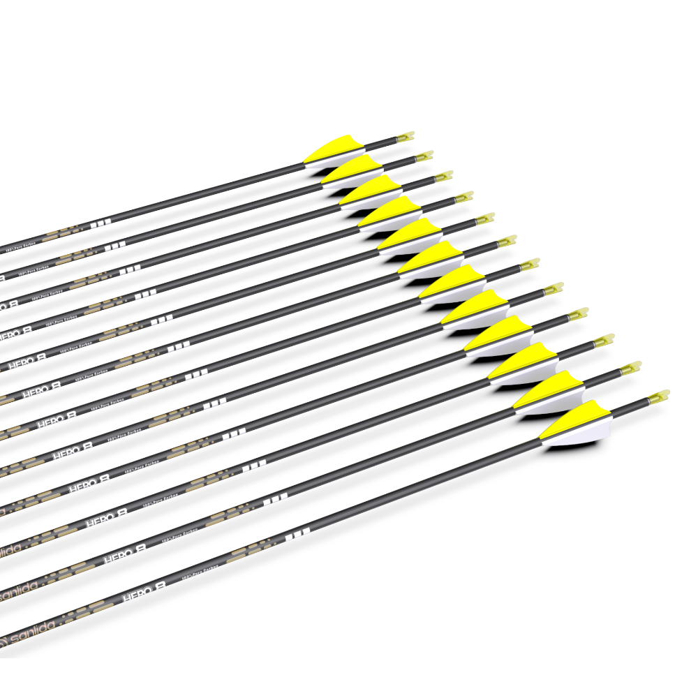 Стрела лучная спортивная Sanlida Hero 8 ID 3.2 12 шт.